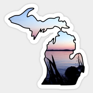 Michigan Sunset Over Lake Sticker